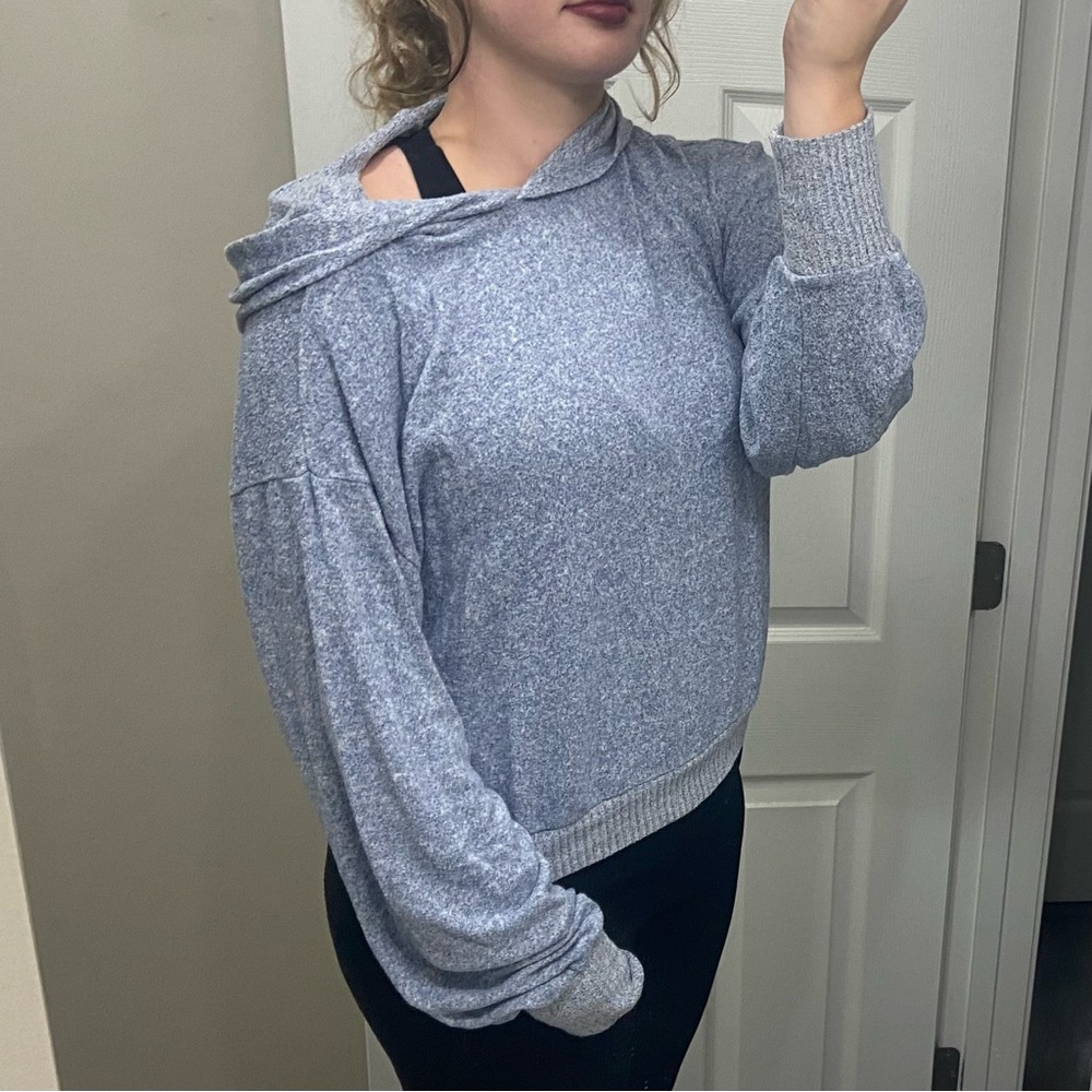 Poof New ❤️ York women long sleeve sweater crop top hoodie
